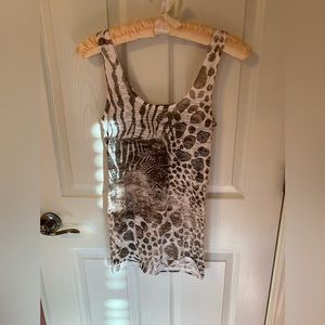 Zebra Print Tank Top